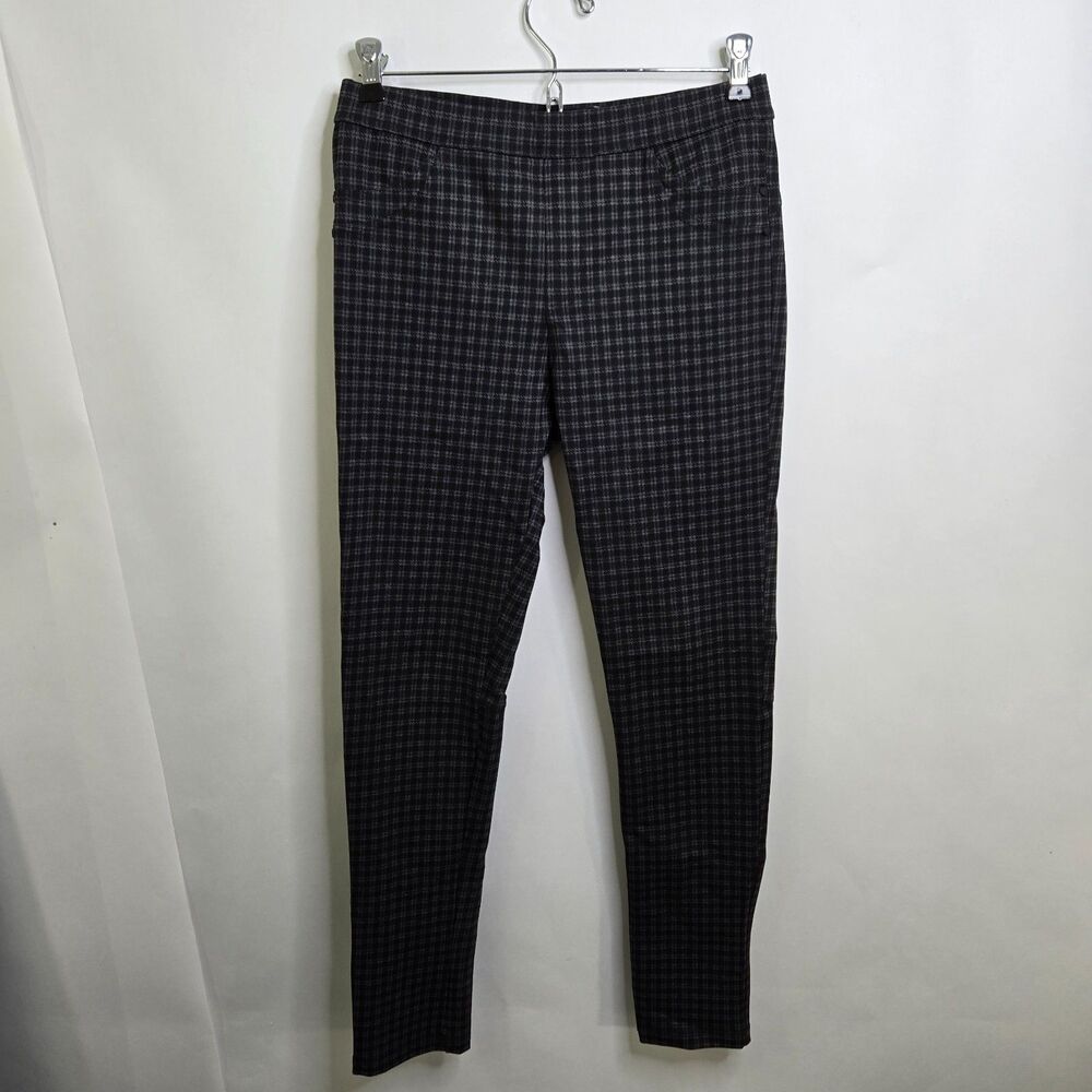 Sanctuary Runway Leggings Womens S Small Gray Black Plaid Skinny Pants Jeans